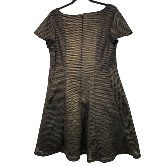 Lane Bryant 14/16 Black Mesh Print A-Line Metalic Fit & Flare Dress 14/16 NWT 76 - Picture 8 of 9